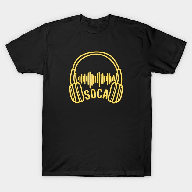 Soca Headphones T-Shirt by FTF DESIGNS